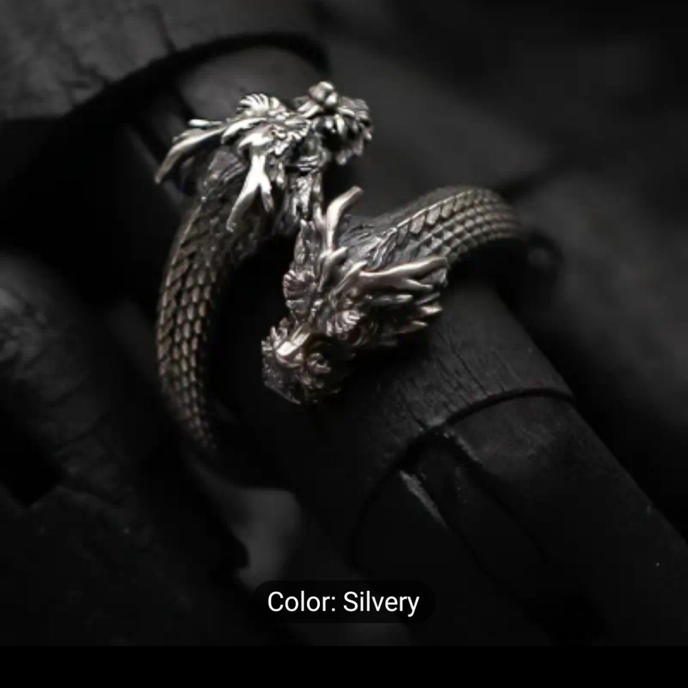 Double head dragon ring